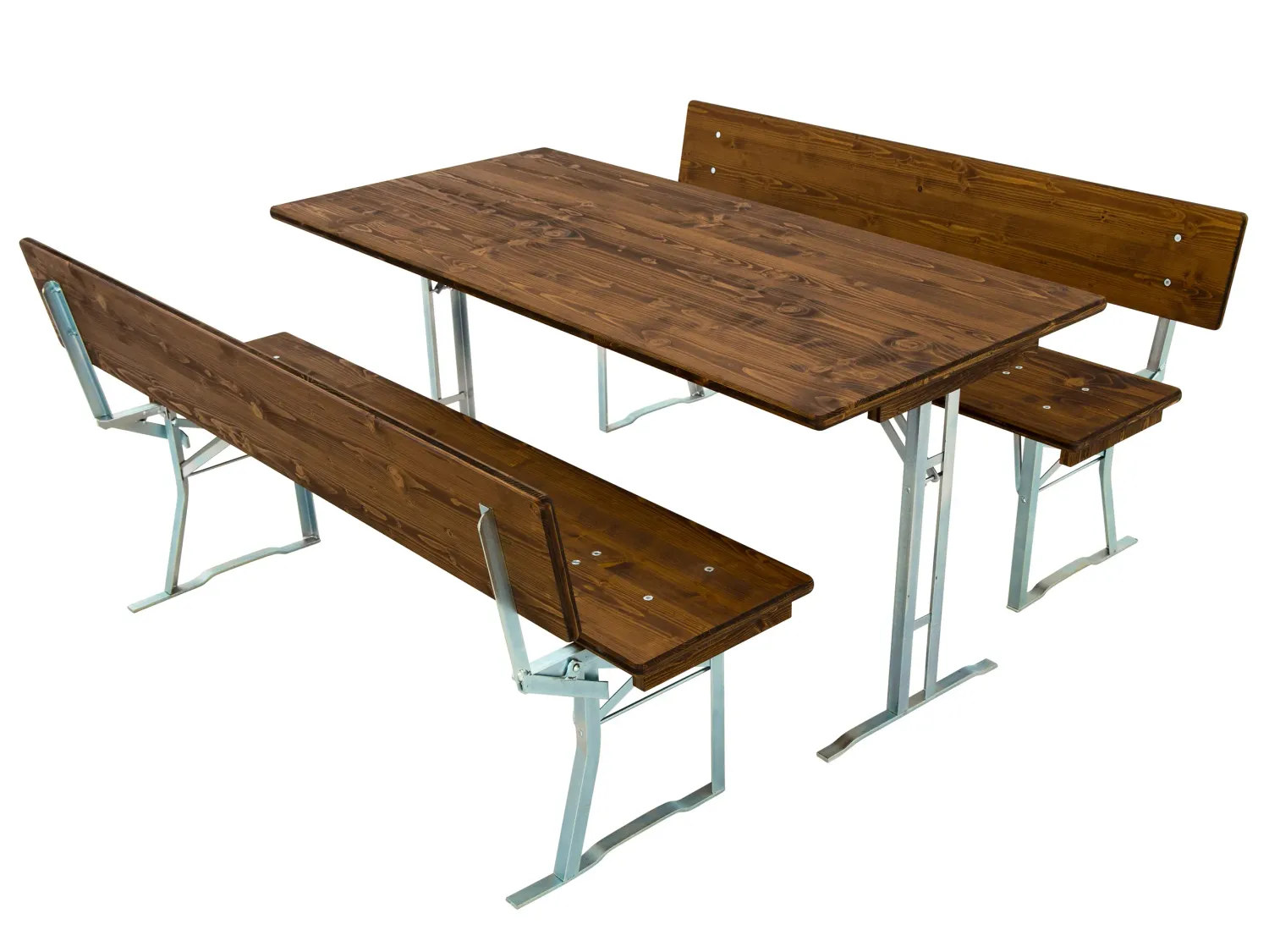 Bierzeltgarnitur mit extra breiten Bänken