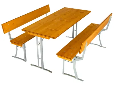 Bierzeltgarnitur mit Schirmlochbohrung