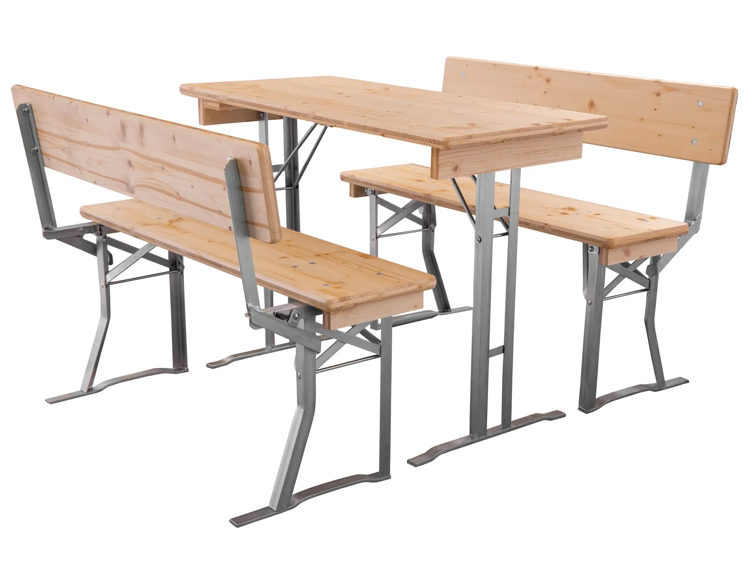 Halbe Bierzeltgarnitur mit Beinfreiheit