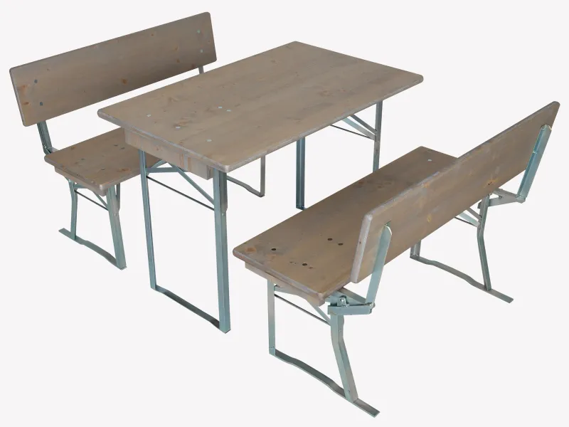 Festzeltgarnitur Silbergrau