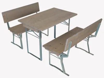 Festzeltgarnitur Silbergrau