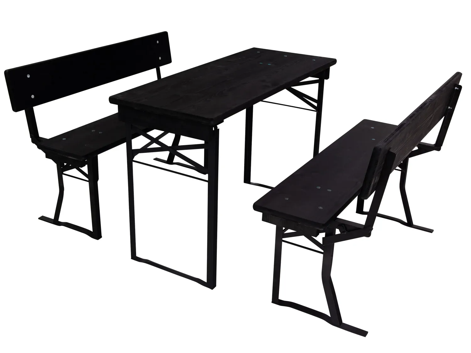 Kleine schwarze Bierzeltgarnitur