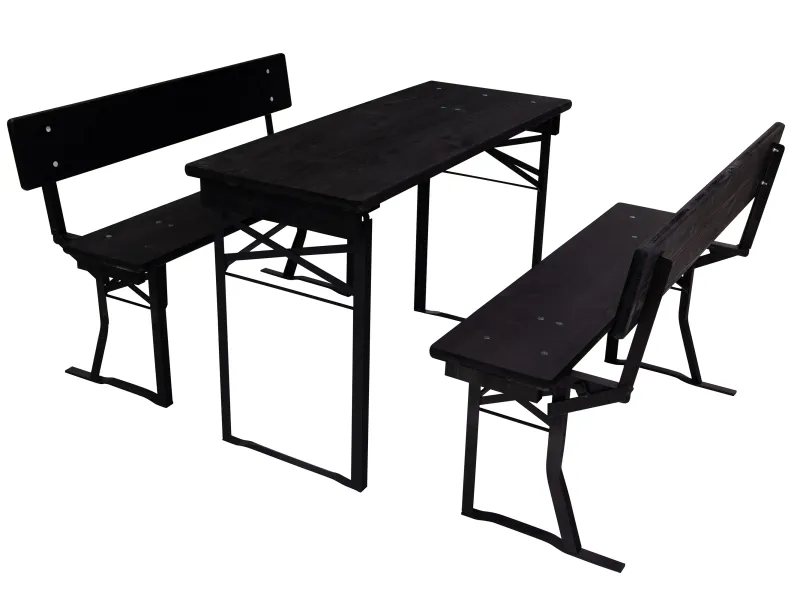 Kleine schwarze Bierzeltgarnitur