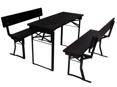 Kleine schwarze Bierzeltgarnitur