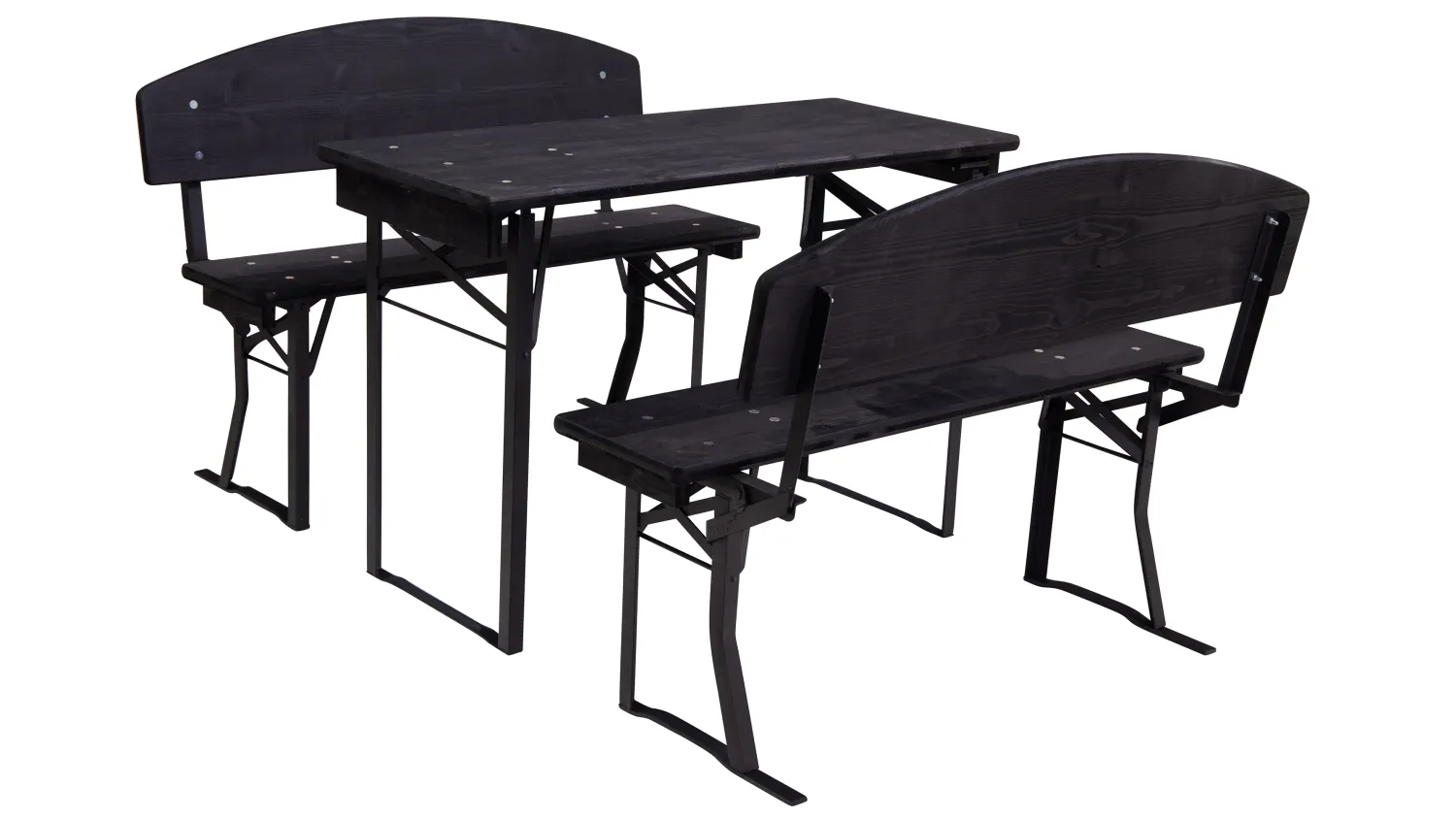 Bierzeltgarnitur klein mit gerundeter Rückenlehne