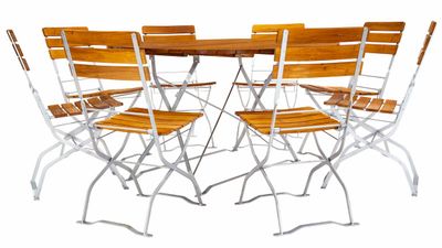 Biergartenmöbel Set 130 cm Rundtisch
