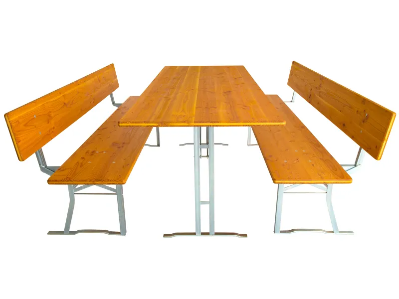 Bierzeltgarnitur 80 cm mit T-Gestell