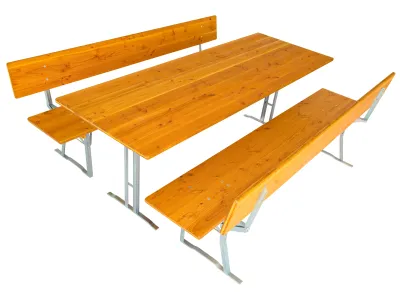 Bierzeltgarnitur 80 cm mit T-Gestell