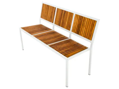 Stapelbank, Gartenbank mit Armlehne