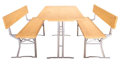 Bierzeltgarnitur 180 cm mit Rückenlehne
