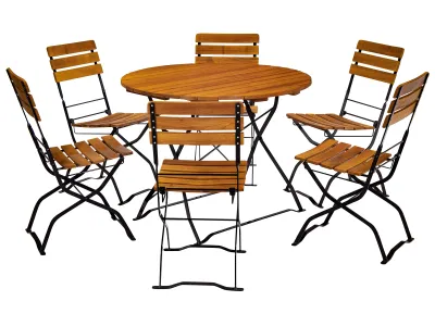 Biergartenmöbel Set 100 cm Rundtisch