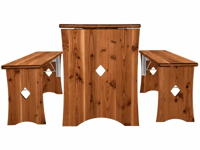 Bierzeltgarnitur klein mit Holzfüßen Bierzeltgarnitur klein mit Holzfüßen