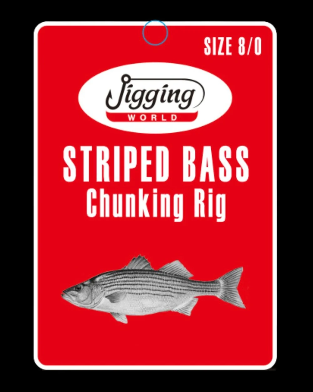 Jigging World Striper Bass Chunking Rig 8/0 with Fish Finder