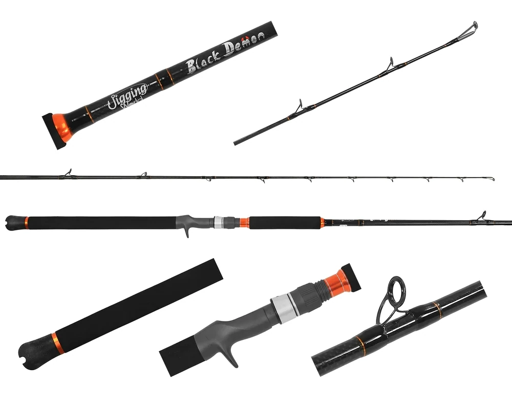 Jigging World Black Demon 7&#39;5 2 -10oz 20 - 40# Med Conv