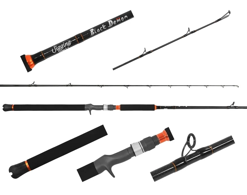 Jigging World Black Demon 7&#39;5 2 -10oz 20 - 40# Med Conv