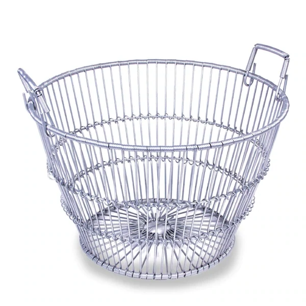 Kb White Galvinized Bushel Basket