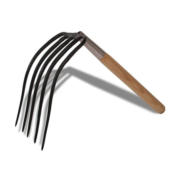 Kb White Boothbay 5 Tine Rake 10" Handle