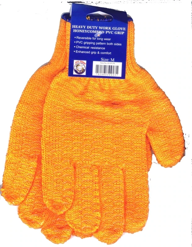 Orange Vinyl Coated Glove Large