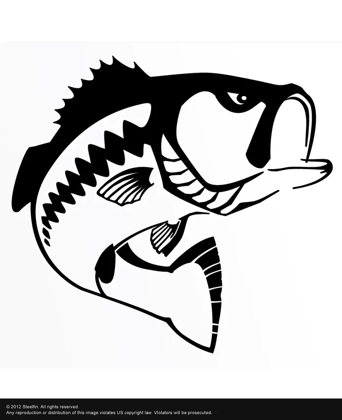 Steelfin Largemouth Bass Decal