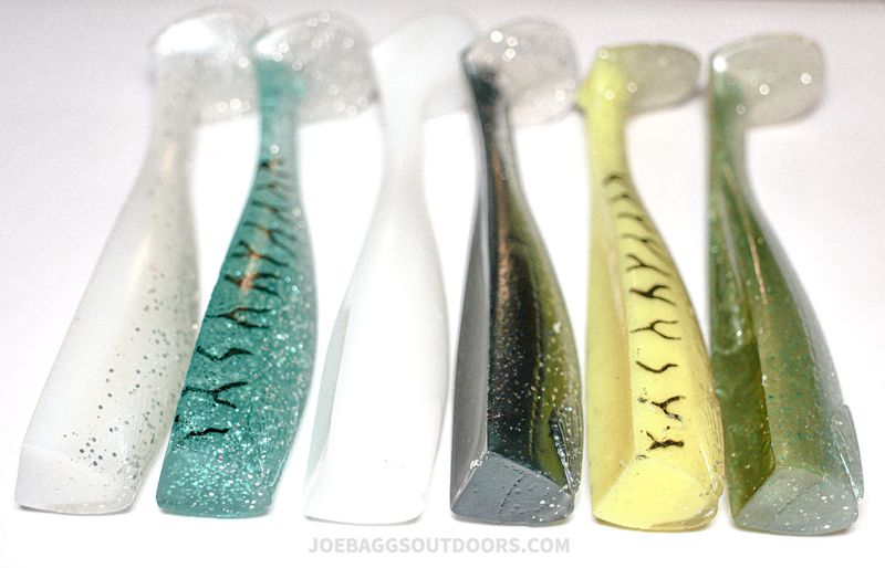 Joe Baggs Freedom Shad 4in Replacement Tail 4 Pack