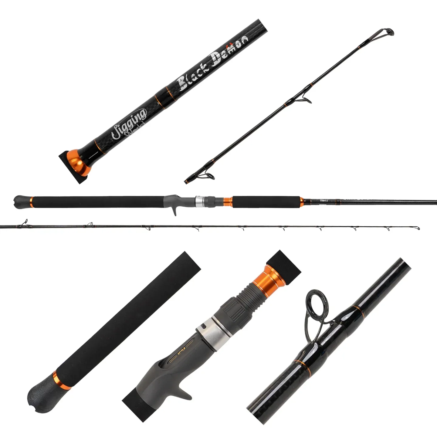 Jigging World Black Demon 7'5 2-10 oz 20- 40lb Med Conv