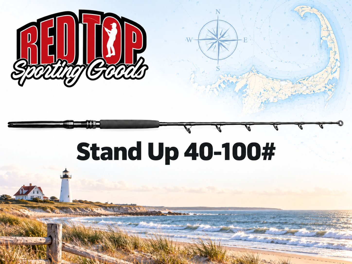 CCR Stand Up Rod 6' 40-100 Ringed Guides