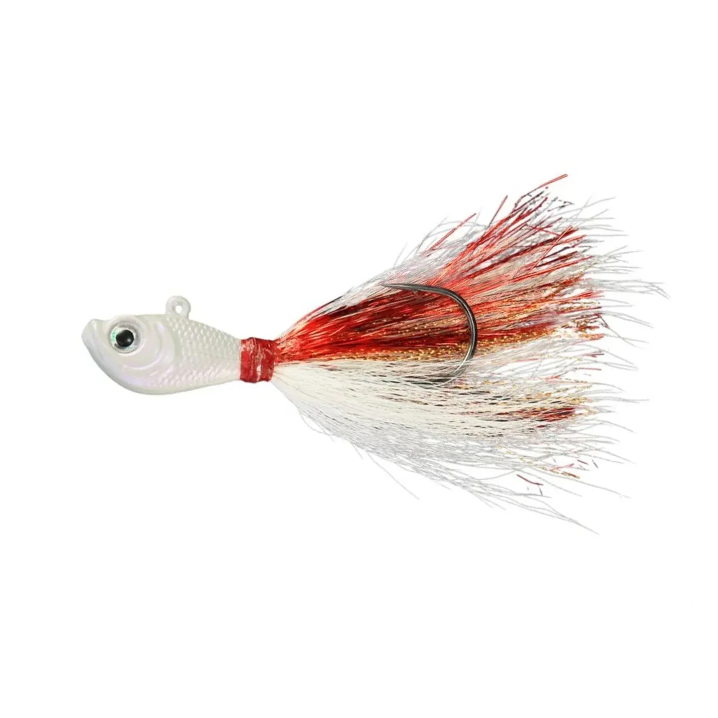 Jigging World V2 Bucktail 4 Oz, Color: White