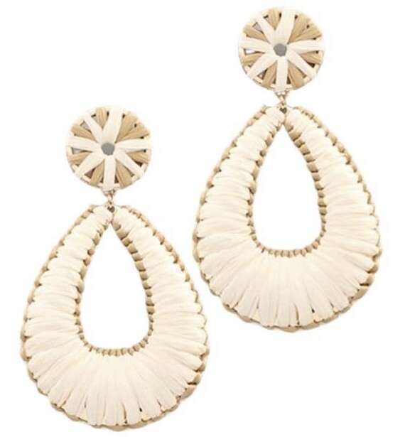 Natural Raffia Teardrop