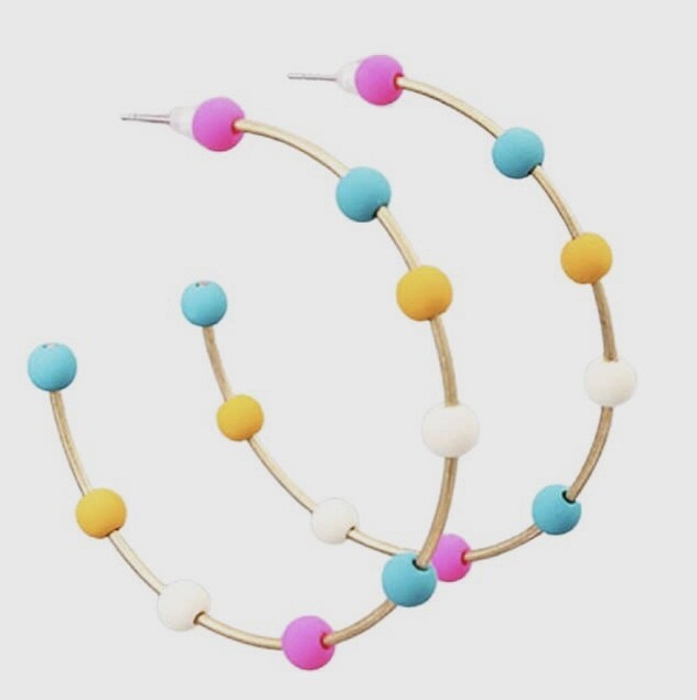 Multi /Gold Ball Hoop