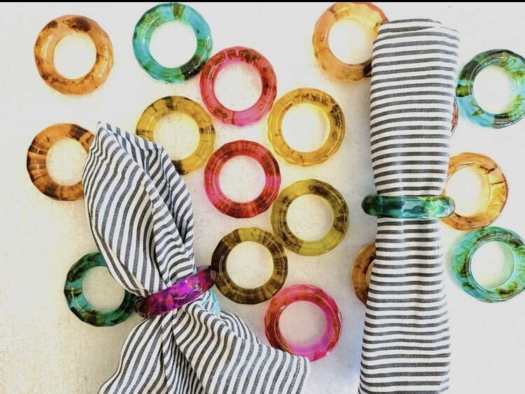 Gemstones Napkin Rings