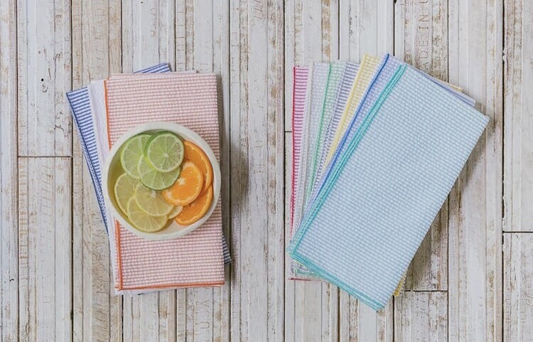 Seersucker Dinner Napkins Set of 4