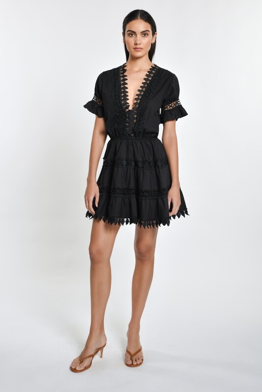 Peixoto Black Ora Dress