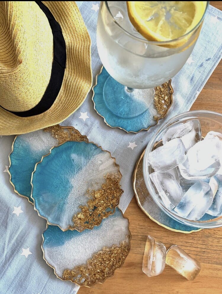 Set of 4 Striped Coasters