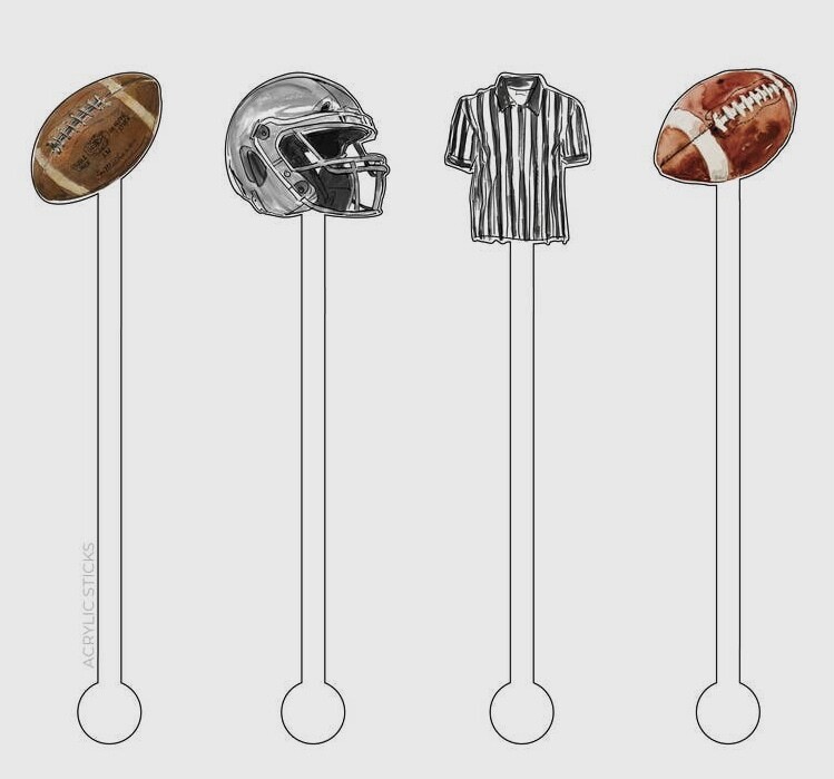 Football Fanatic Stir Sticks