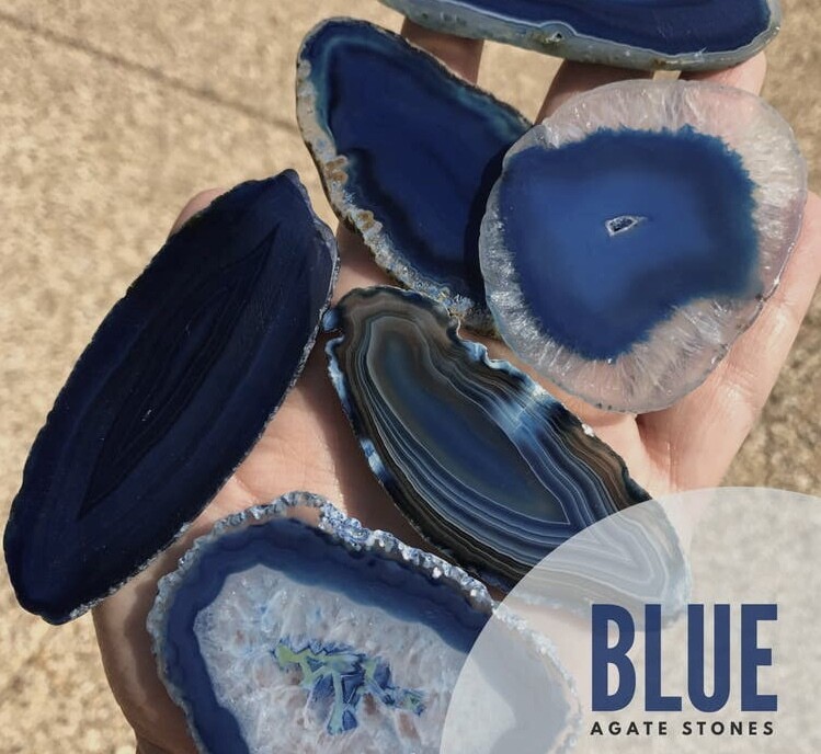 Blue Agate Wine Stopper