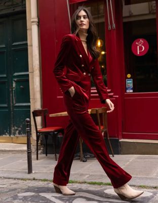 Straight Velvet Pants