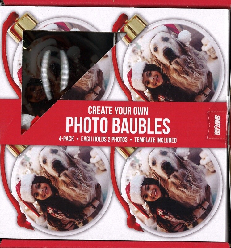 4 Photo Baubles