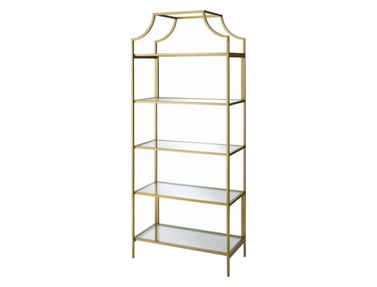 Skinny Glass Gold Shelf Barback