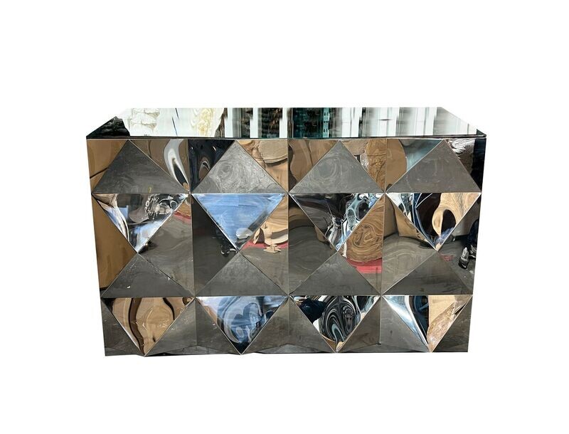 6ft Silver Diamond Bar w/Mirror Top