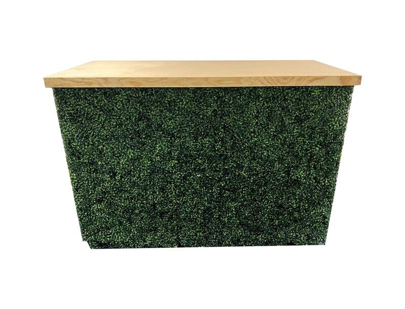 6ft Natural Top Wood Bar