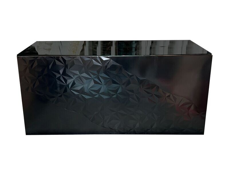 8ft Black Galaxy Bar w/Black Mirror Top