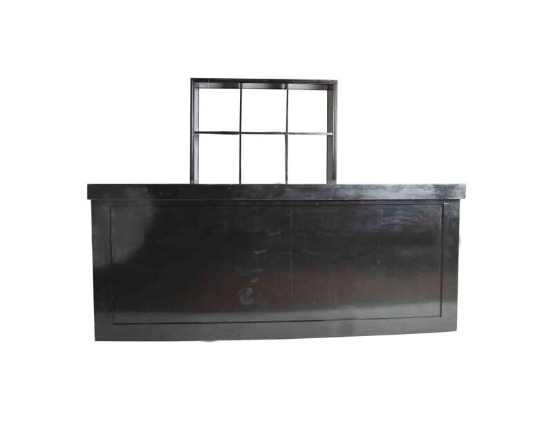 8ft Black Lacquer Bar