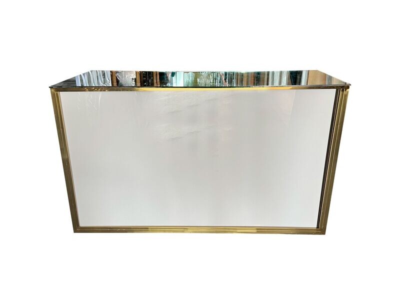 6ft Gold Frame Bar w/Mirror Top