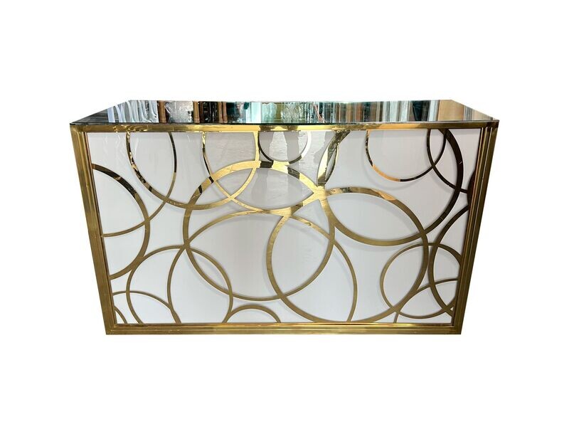 6ft Gold Circle Bar w/Mirror Top