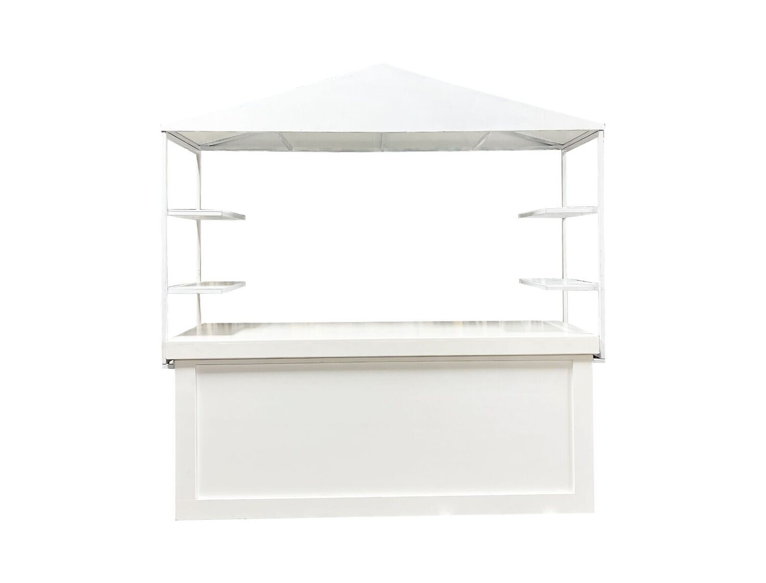 8ft White Lacquer Rooftop Bar/Buffet Table