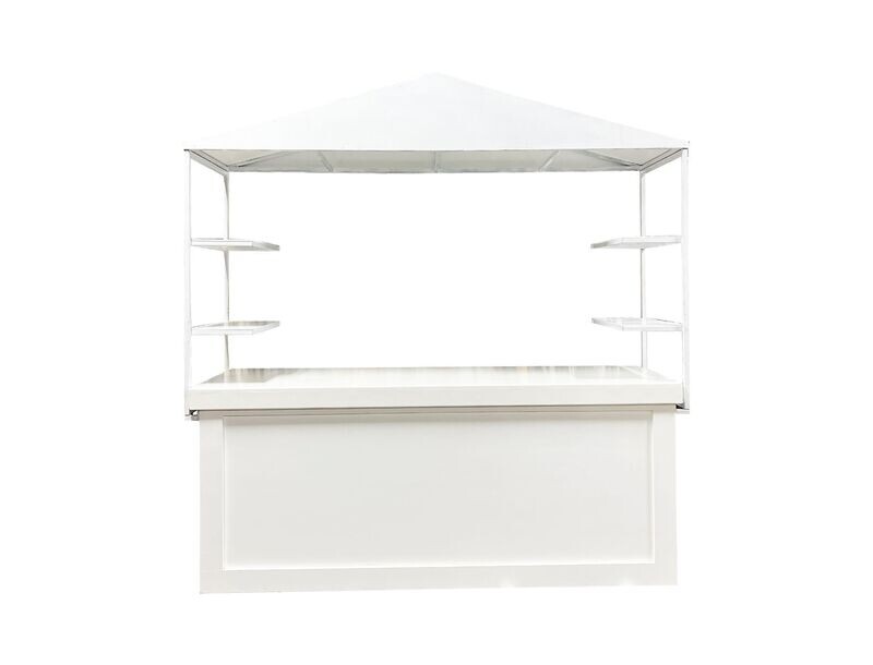 8ft White Lacquer Rooftop Bar/Buffet Table