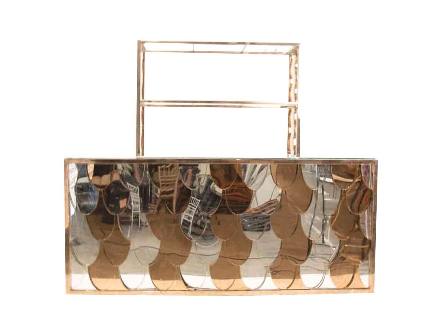 8ft Rose Gold Shell Bar