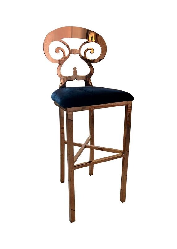 Rose Gold Modern Barstool