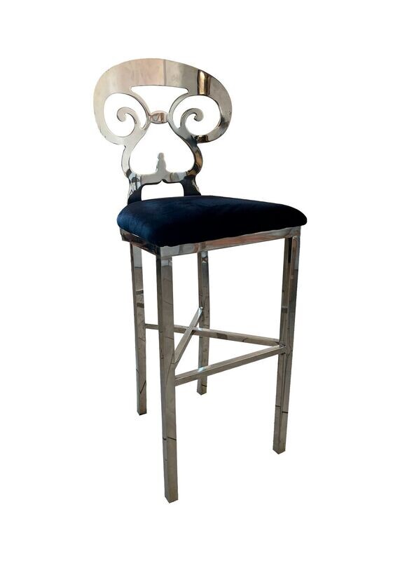 Silver Gold Modern Barstool