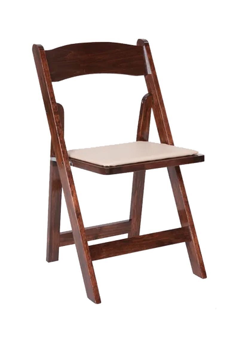 Dark Wood Folding Chair